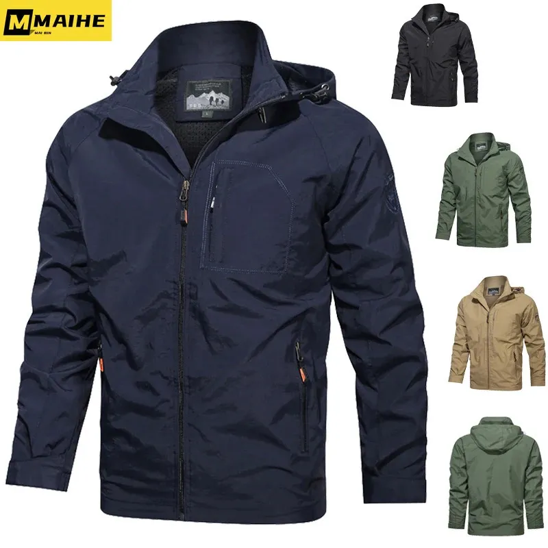 Mens Jaquetas Camping Caminhadas Jaqueta Homens Primavera Outono Esportes Ao Ar Livre Respirável Casacos Escalada Trekking Windbreaker Viagem À Prova D 'Água 231129