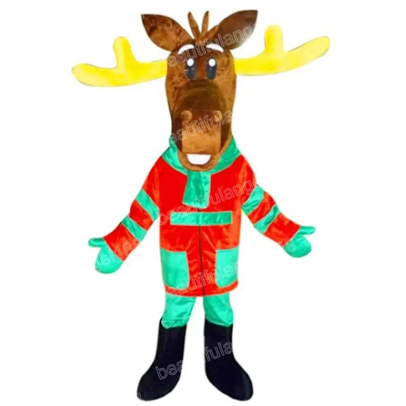 Halloween Reindeer Mascot Costumes High Quality Cartoon Theme Character Carnival Adults Size Outfit Christmas Party Outfit Suit For Men Women