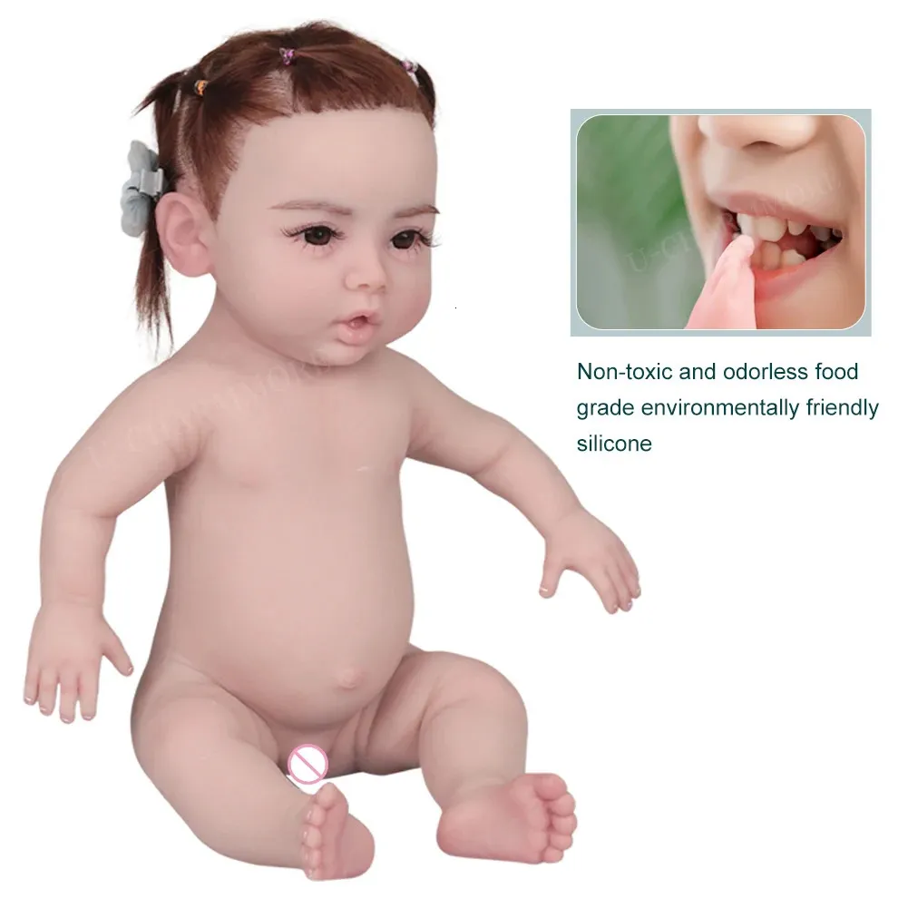 1€02 sur Bébé poupée Silicone complet du corps Simulation réaliste enfants  jouet cadeau 55 cm - Poupée - Achat & prix