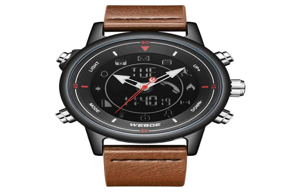 Weide Leather Strap Digital Bluetoothスマートウォッチクロック