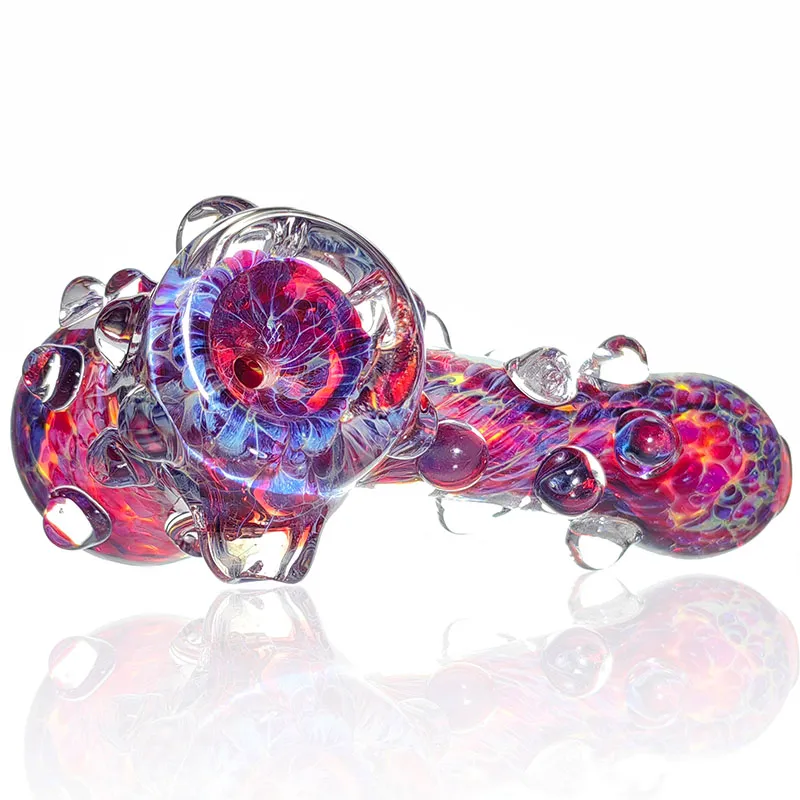 Hammerhandrohr trocken Hammerrohr Girly Glassrohr innen aus Glas Handrohr 3,5 -Zoll -Frit Löffel Rohrglas Raucherschale Tabak Rauchglas Schalen Kühle Rauchrohre