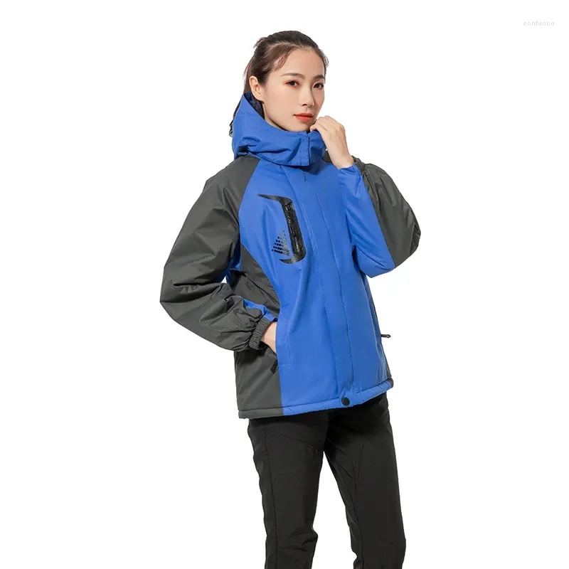 Jaquetas ao ar livre Windbreakers Jaqueta de Chuva Caminhadas À Prova D 'Água Respirável Grosso Com Capuz À Prova de Vento Fofo Casaco de Escalada Outwear Outono Inverno