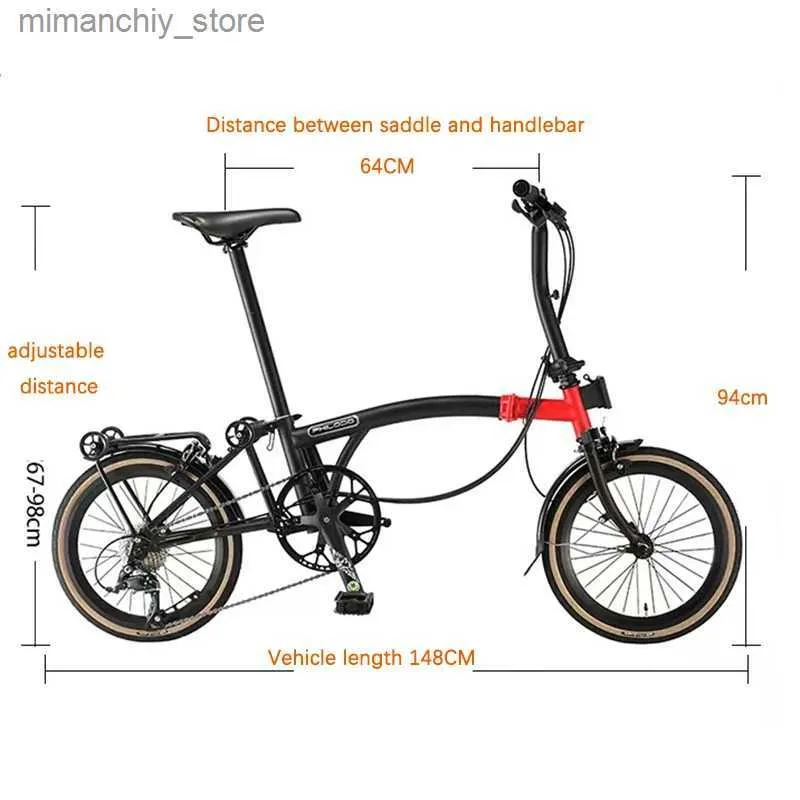 Folding bike size sale chart