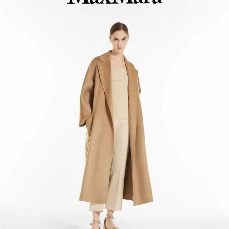 Maxmaras Coat Luxury fashionable Wool Overcoat bathrobe cashmere