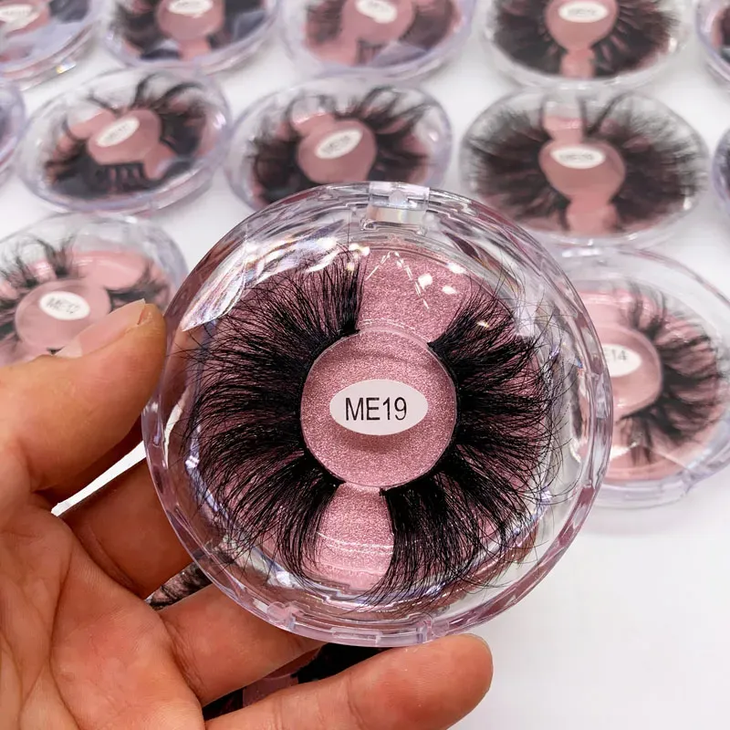 25mm lashes Mink 3D False Eyelashes Dramatic Long Thick Cross Lashes 100% Real Mink Fake Eyelashes Handmade 20 Styles Eye Makeup Maquiagem