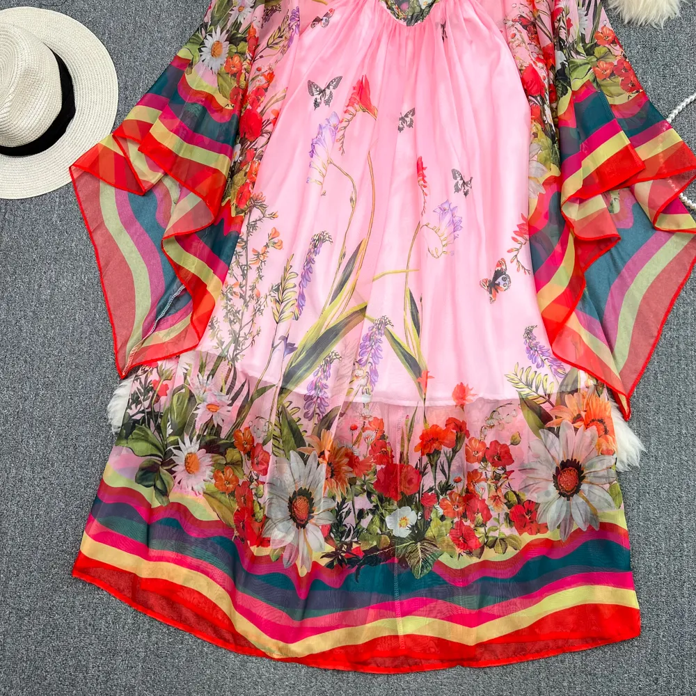 Casual Dresses Women Summer Pink Flowy Dress With... From Sunshine_girls, $40.01 In Bulk | DHgate.Com Casual Dresses Women Summer Pink Flowy Dress With... From Sunshine_girls, $40.01 In Bulk | DHgate.Com