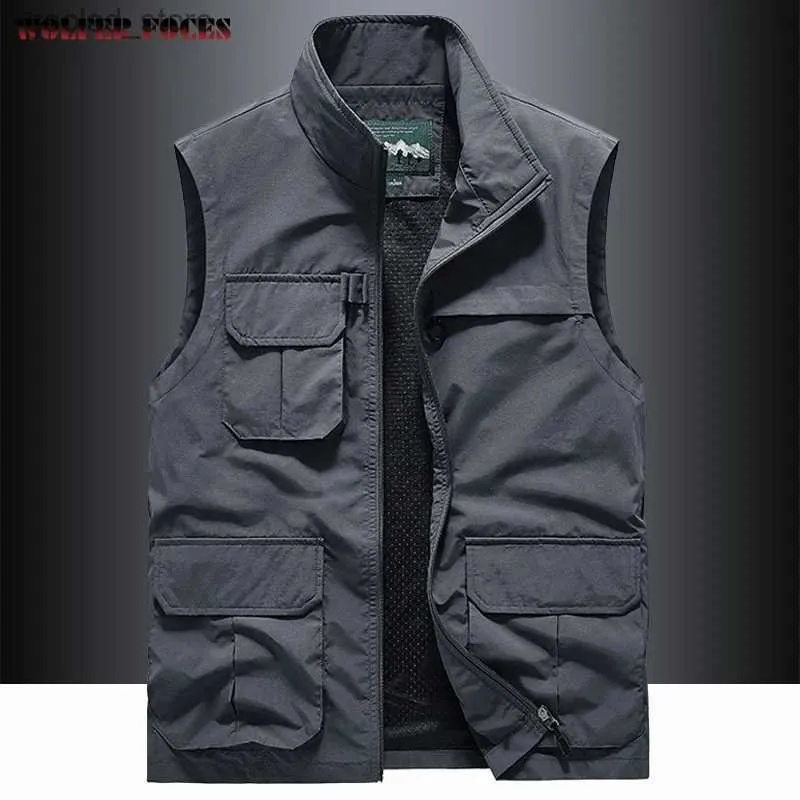 Coletes masculinos coletes de pesca de acampamento para homens ao ar livre tático webbed engrenagem esportes homem motocicleta colete jaquetas masculinas tamanho grande roupas casaco trabalho q231129