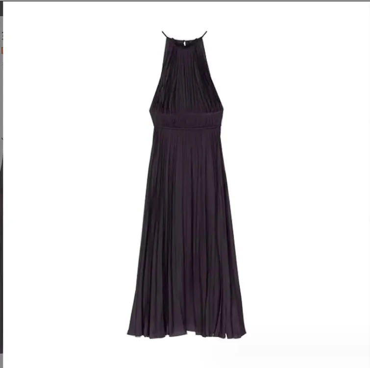 1022 L 2023 Runway Dress Autumn Dress Crew Neck Black Sleeveless Brand Same Style Empire Womens Dress Fashion qianhe
