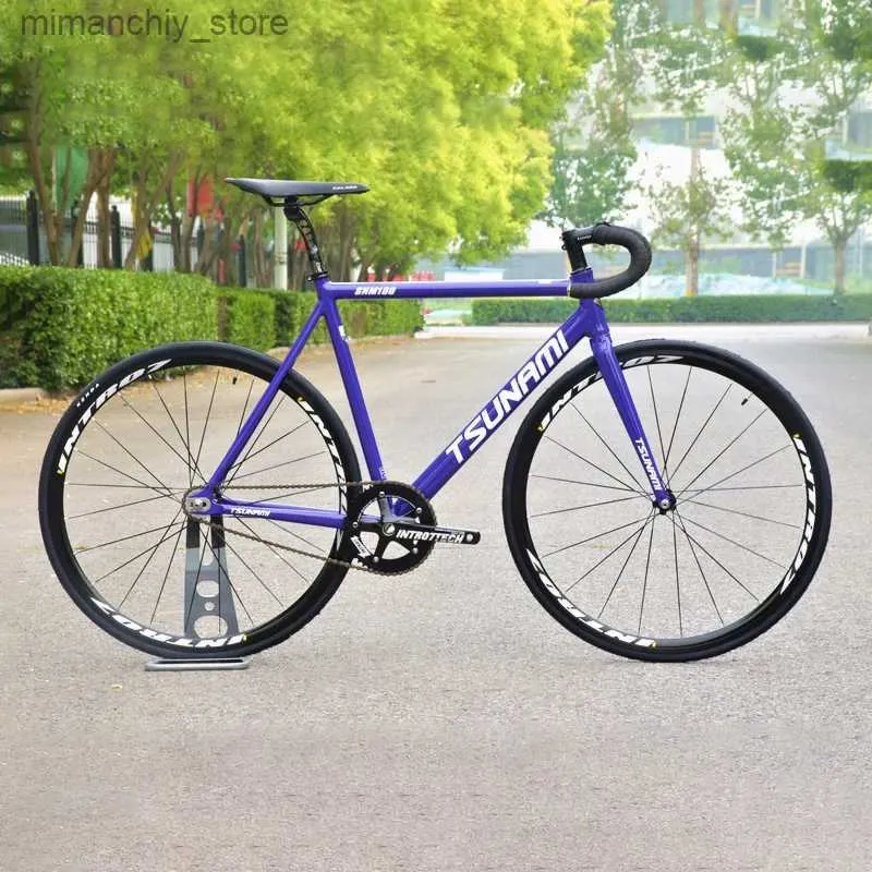 Bisiklet Fixie Sabit Dişli Bisiklet Tsunami Track Sing Speed ​​Racing Bicyc 700C SNM100 Alüminyum Alaşım Çerçeve Bisiklet Parçaları Customizab Q231129