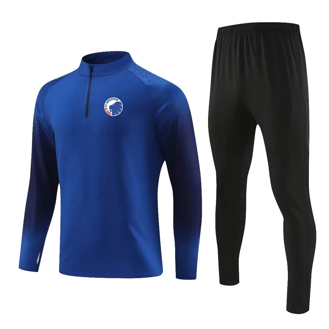 F.C. Copenhagen Herren-Freizeit-Sportbekleidung, Outdoor-Sportbekleidung, Erwachsener, Halbreißverschluss, atmungsaktives Sweatshirt, Jogging, lässiger Langarm-Anzug