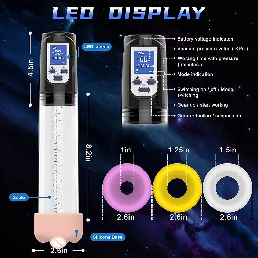 Elektrische Penispumpe Mit LCD Display Für Männliche... Von 16,94 €