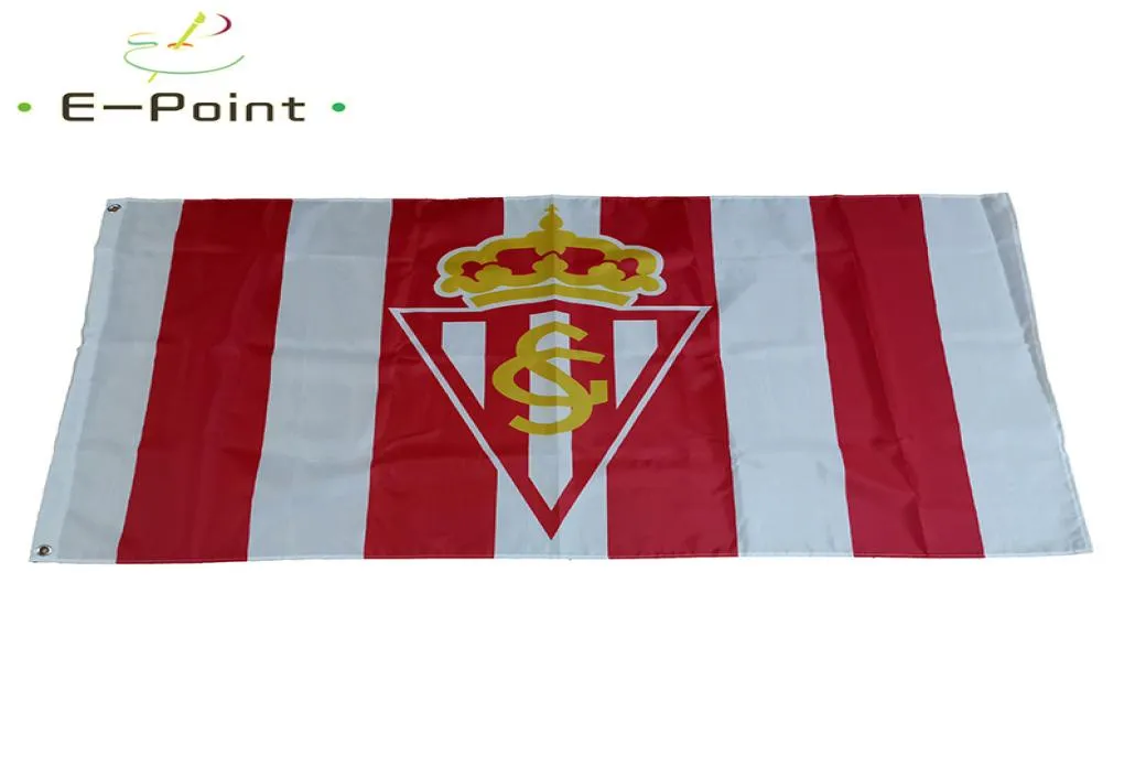 Spagna Real Sporting de Gijon 35ft 90cmx150cm Bandiera in poliestere Banner Paesi Bassi decorazione volante casa giardino bandiera Festiva gif5310588