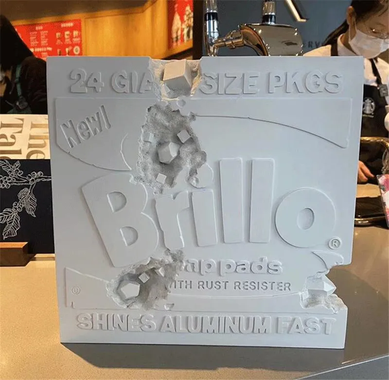 Daniel Arsham Brillo Box Resin Sculpture - Limited Edition