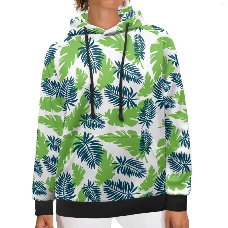 Kobiety z kapturem Polinezjan Plemien Samoa Coconut Tree Floral Banana Leaf Palm Print 2023 Autumn Ladies Casual Wygodne sportowe bluza sportowe