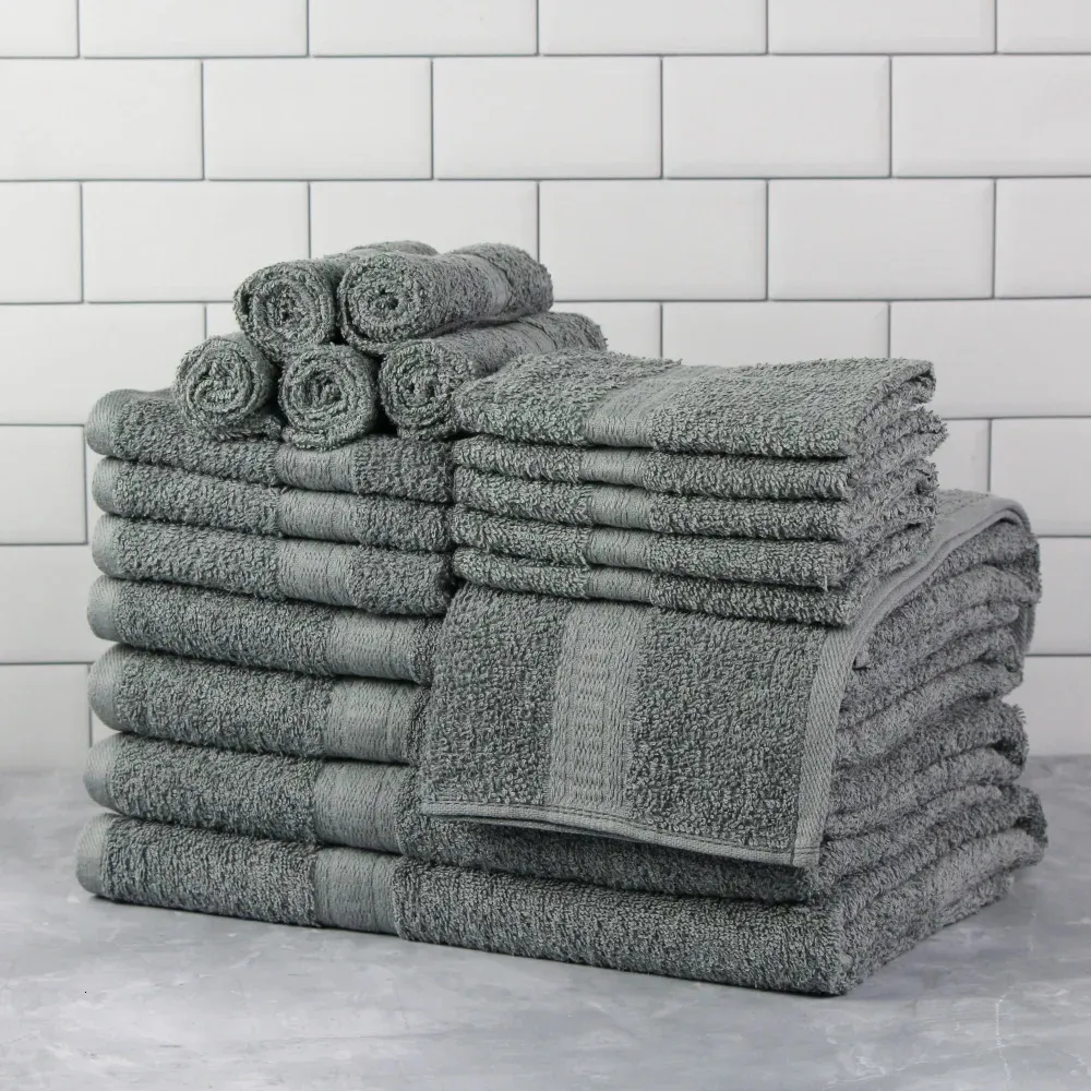 Mainstays Walmart Washcloths And Towels Mainstays 18-Piece Solid