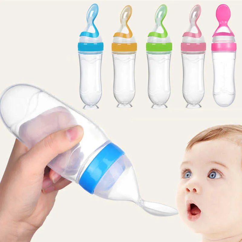 Cups Dishes Utensils Baby Spoon Bottle Feeder Dropper Silicone Spoons for Feeding Medicine Kids Tableware Squeezing Bottle Children Accessories P230314