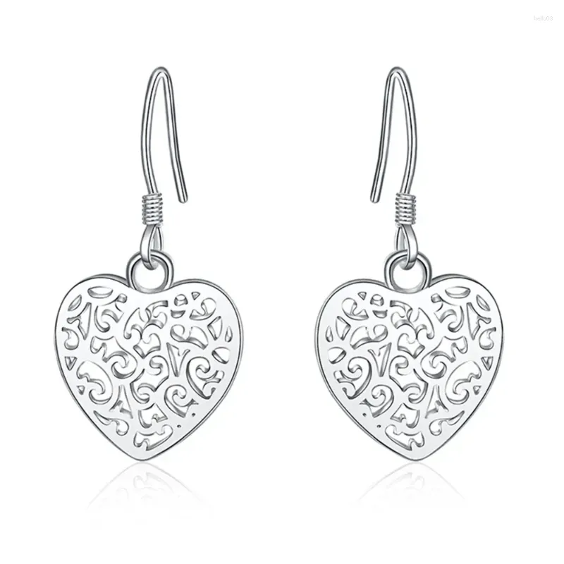 Dangle Oorbellen 2023 925 Sterling Zilver Hol Hartvormig Voor Vrouwen Bruiloft Verlovingssieraden Hoge Kwaliteit Geschenken Groothandel