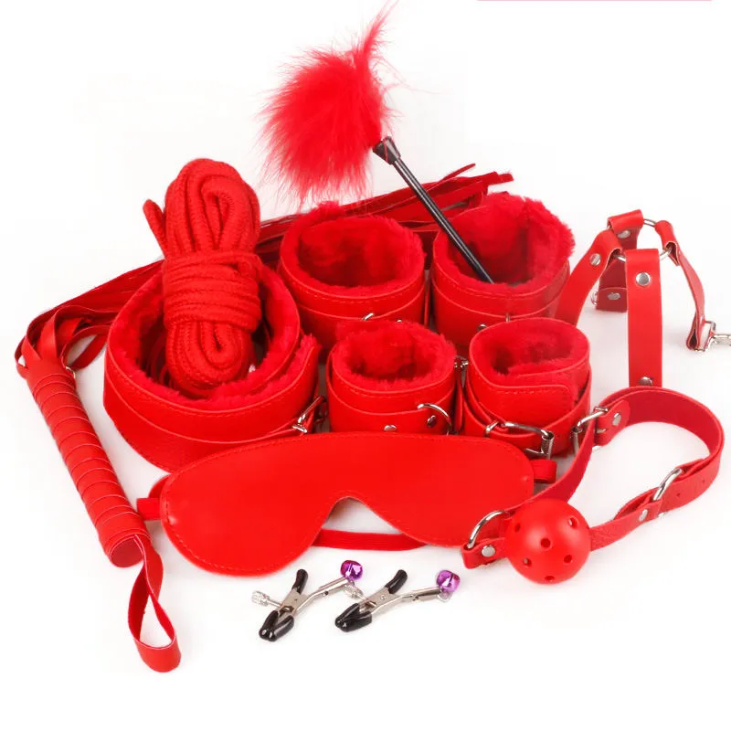 Roleplay Bdsm Japanese Bondage Suit Adult SM Products 10pcs/set Sex Toy For Couple Erotic Games