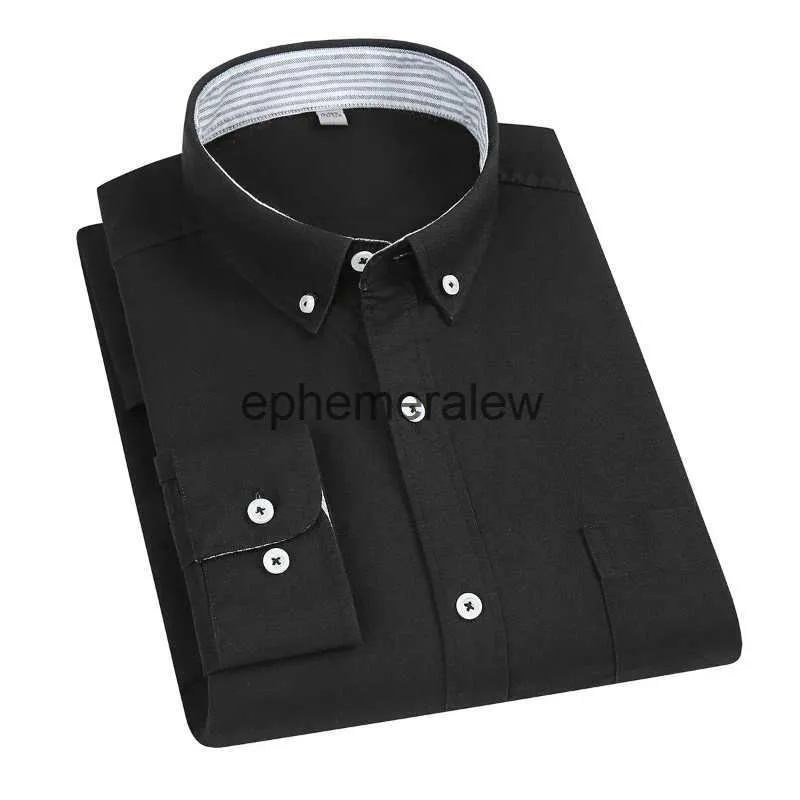 Camisas casuais masculinas de manga comprida para homens de alta qualidade Oxford 100% algodão wi poeta camisa branca slim fitephemeralew