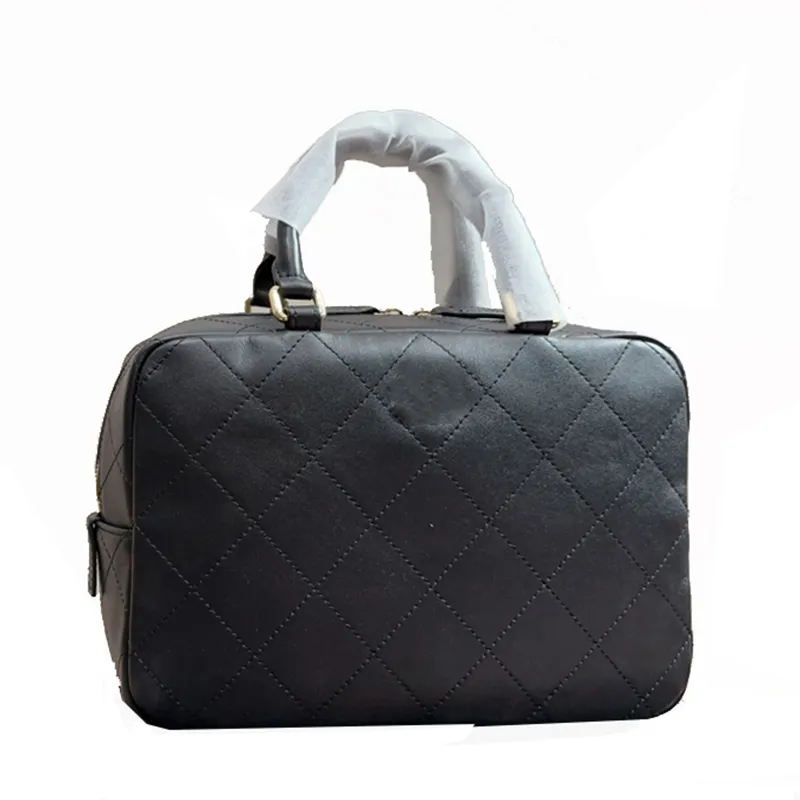 Luxuriöse Designer-Aktentasche aus einfarbigem echtem Leder, französische brandneue Mode-Handtasche mit Diamantgitter und großem Fassungsvermögen, klassische Doppelbrief-Aktentasche von hoher Qualität