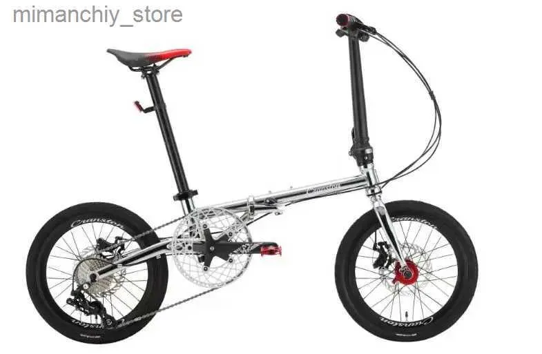 Bikes Cr-mo Frame Ectroplated Bicyc 9-speed Disc Brake Portab Folding Bicyc 16 Inch Aluminium Rim Foldab Bike Q231129