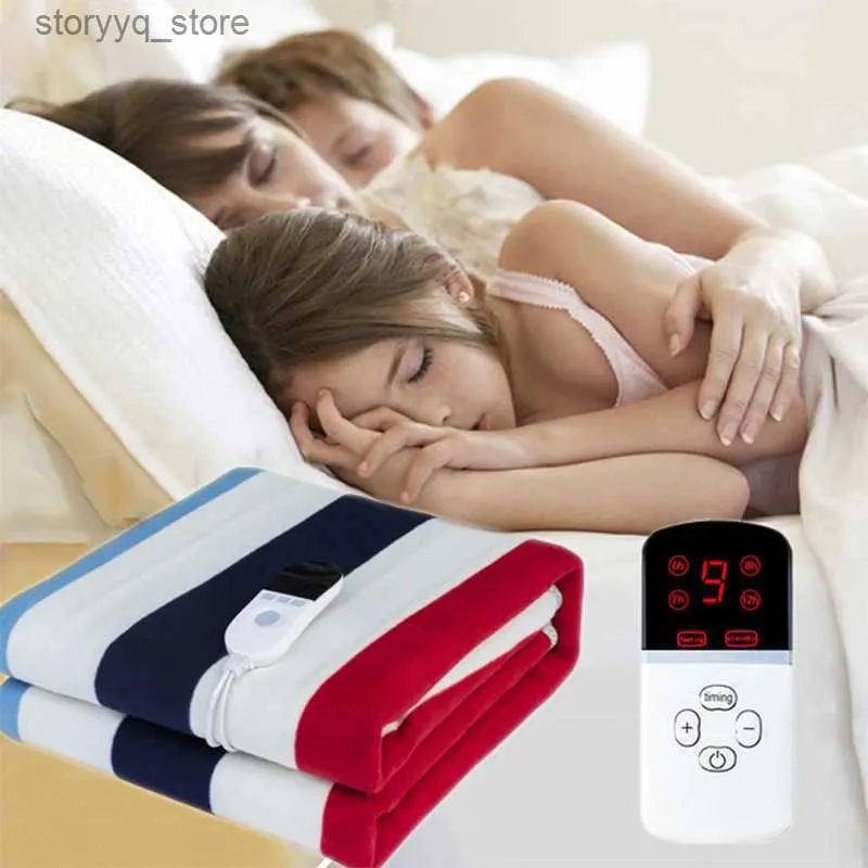 Elektriskt filt 220/110V EU UK Us Plug Electric Filtar For Beds King Queen Size With Timer Single Double Bed Electric Filtare Winter Q231130