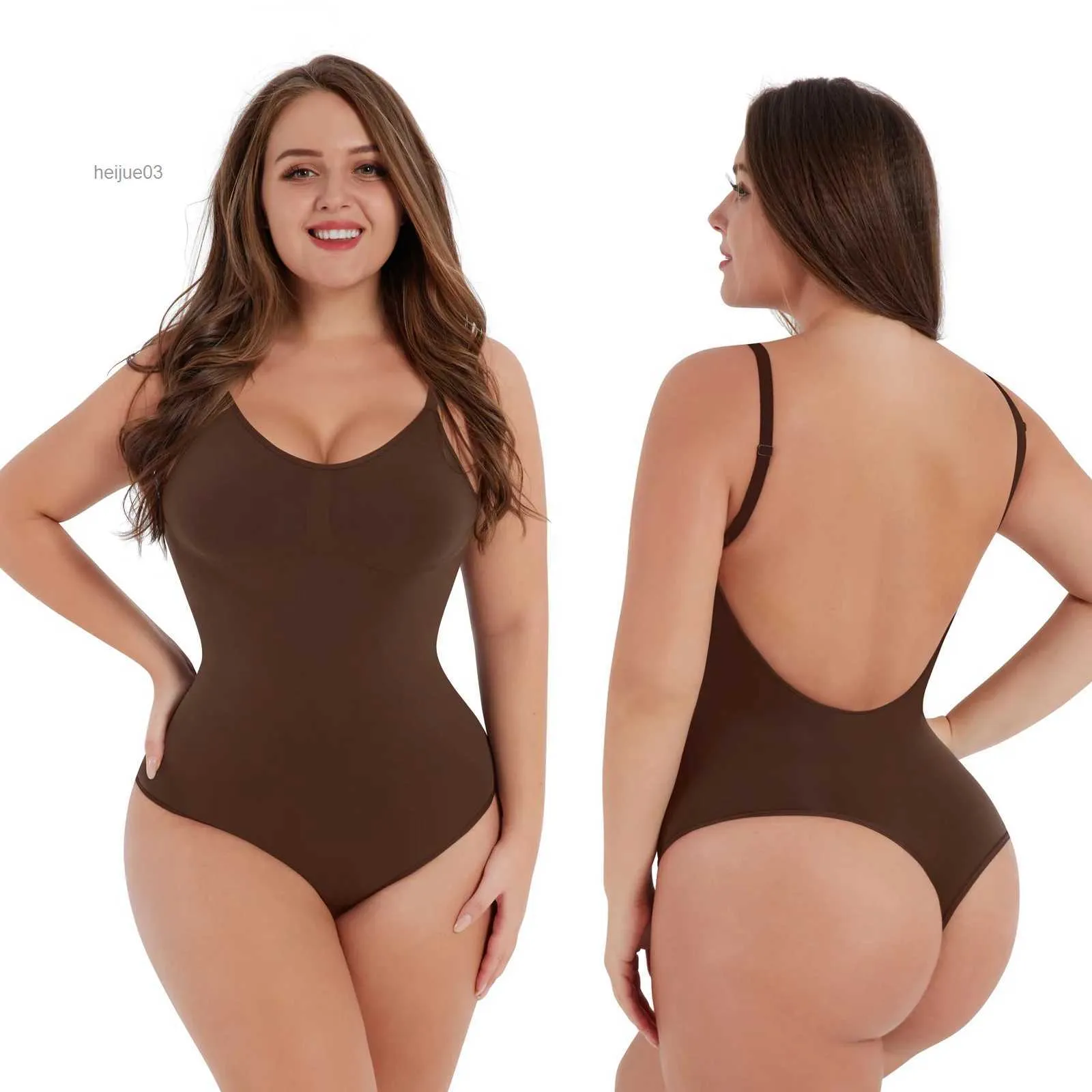 Women's Tummy Control Shapewear Seamless Sculpting Body Shaper Thong Tank  Top Large open back Low Back Bodysuit for