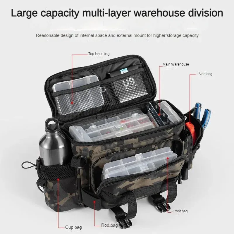 Waterproof Fishing Rod Holder Fishing Backpack For Men Cross Body Sling Bag  With Military Lure Storage 231129 From Xuan09, $14.37