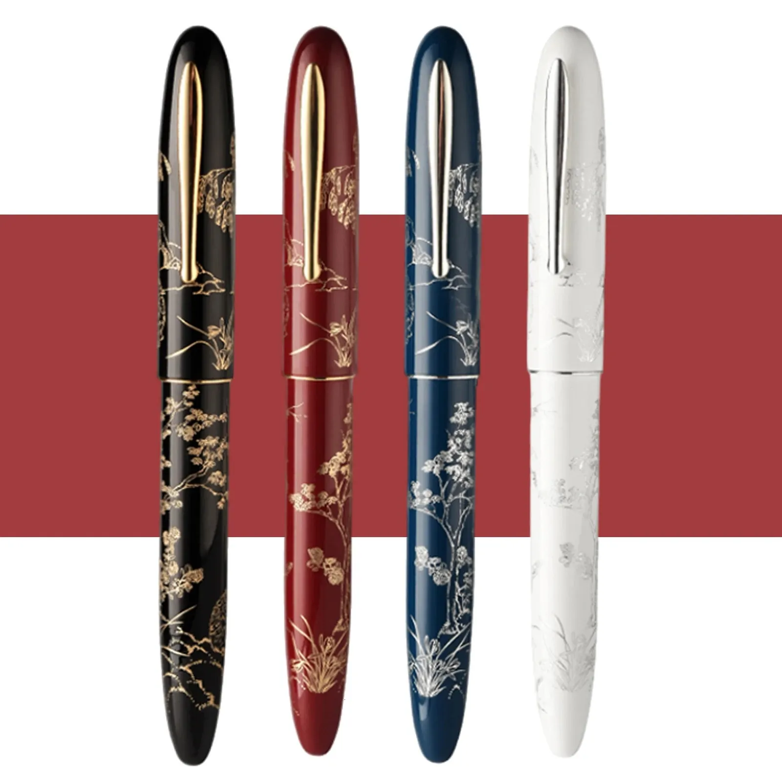 Penne stilografiche Hongdian N23 Pen Rabbit Year Limited Studenti di fascia alta Forniture per ufficio aziendali Penne per regali con intaglio in oro 231128