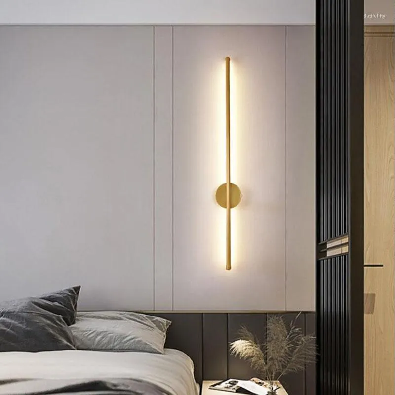 Wandleuchten LED-Lampe Modernes langes Licht für Zuhause Schlafzimmer Treppen Wohnzimmer Sofa Hintergrundbeleuchtung Innendekoration