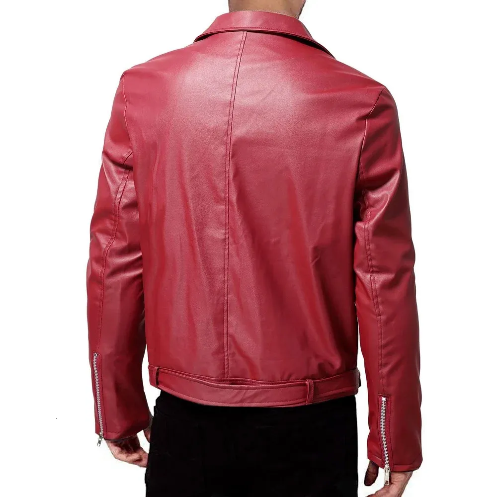 Burgundy Leather Jacket Mens Stay Warm And Stylish, 47% OFF