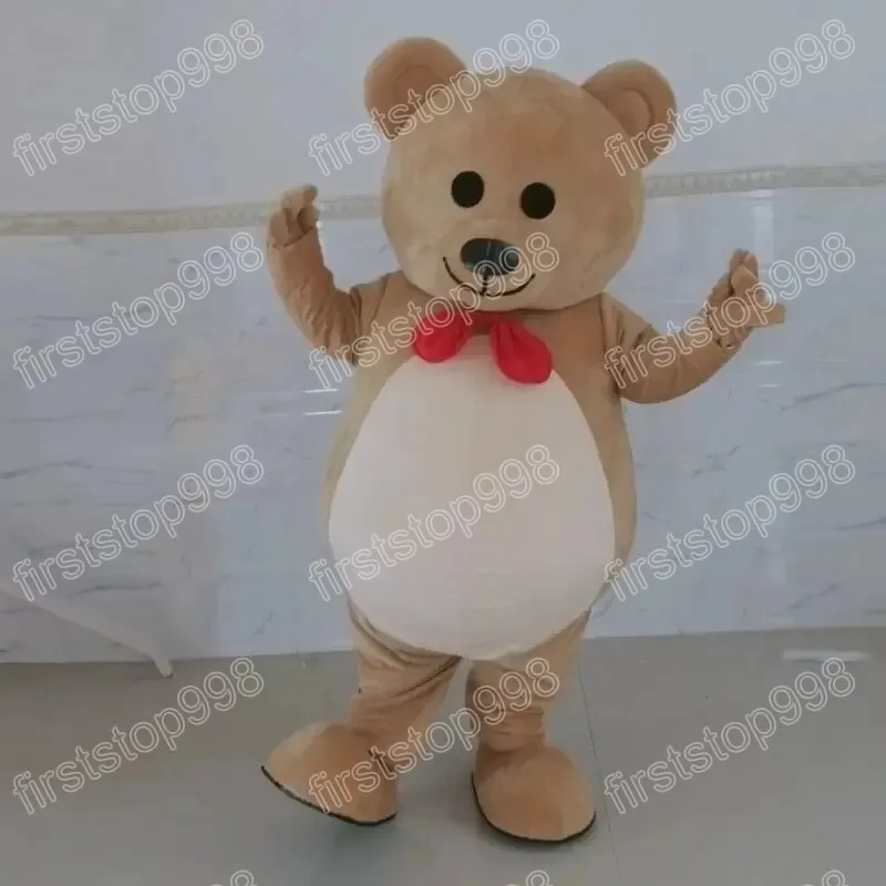 Costume da mascotte orso bruno di Halloween Personaggio a tema anime dei cartoni animati Taglia adulto unisex Vestito da pubblicità esterna per feste di Natale