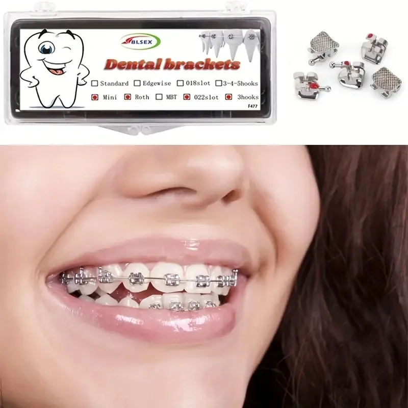 1Box ​​Dental Bracket, konsoler för hängslen, tandstötar Tandmodell Mini -parenteser