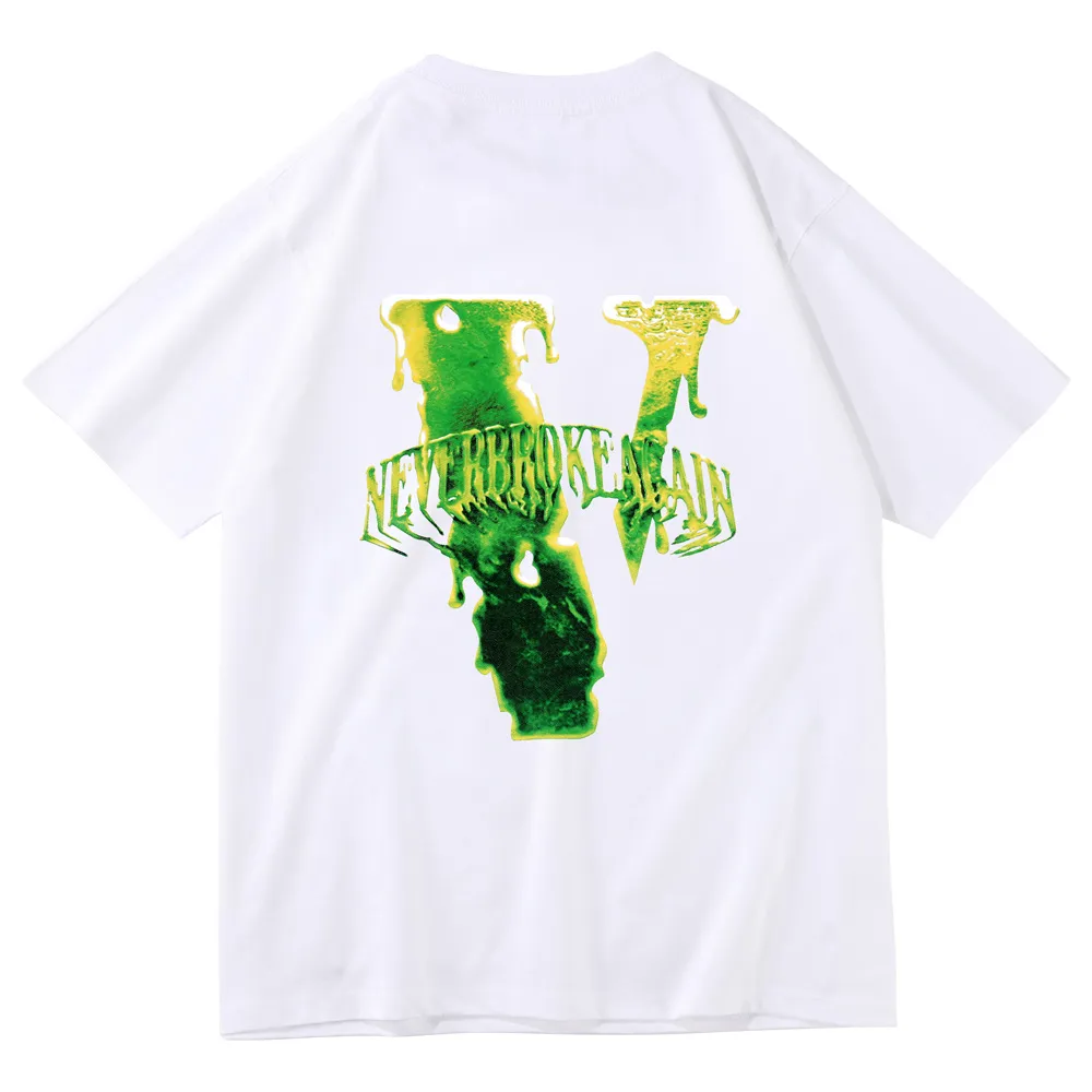 Vlone Unisex Oversized T Shirt Men Black White Designer Tee With