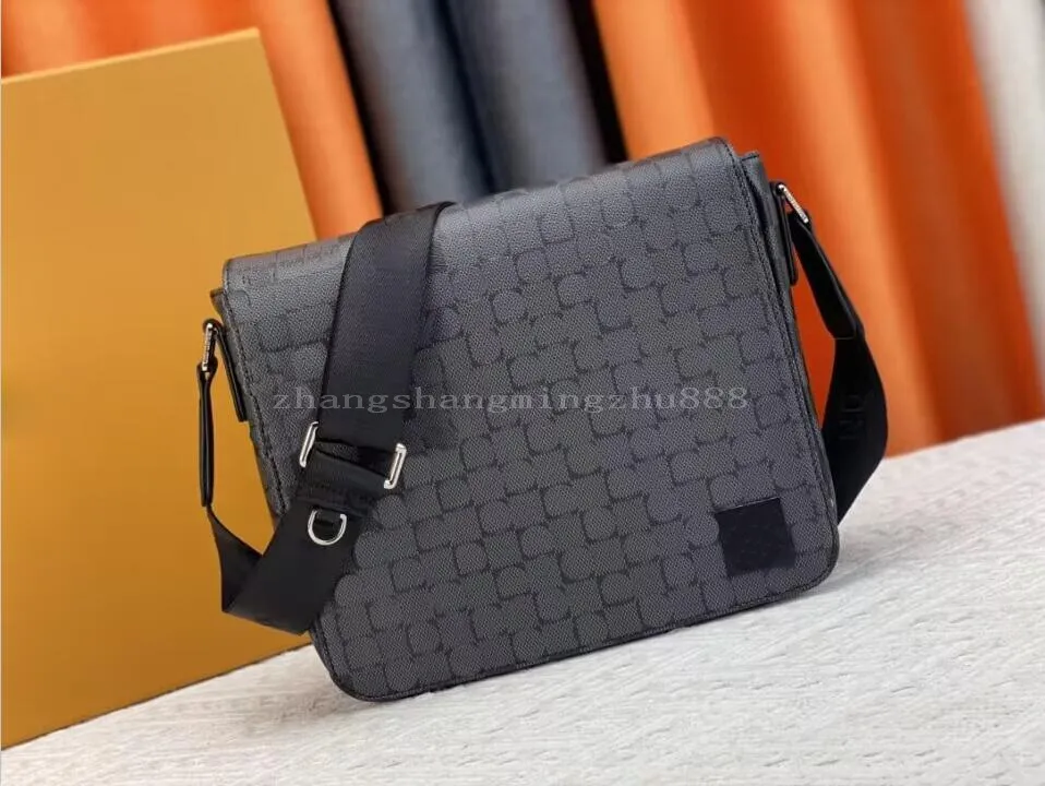 Klasik tarzı erkek tasarımcı omuz çantaları 25cm messenger çanta aaa+ kaliteli lüks çapraz vücut çantası en kaliteli erkekler çanta lüks tasarımcı kahverengi çiçek torbası vv21