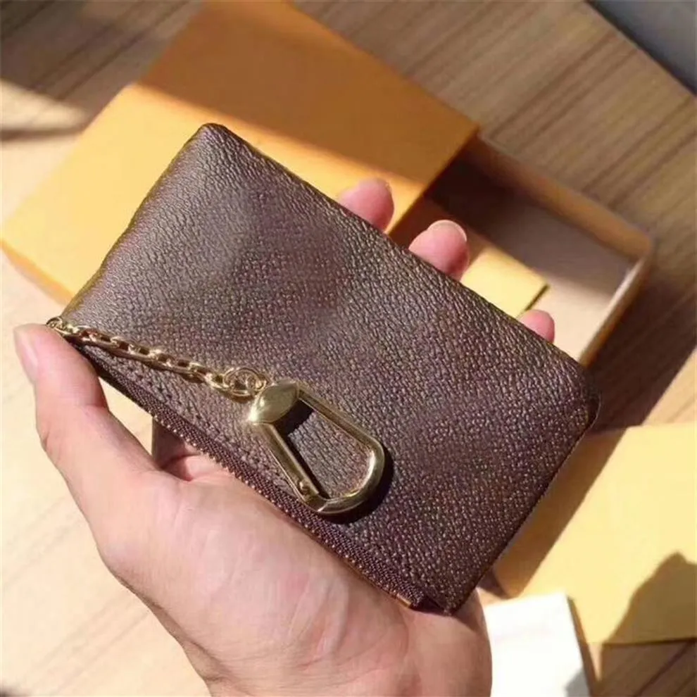 Diseño de lujo de alta calidad, billetera portátil con llave P0UCH, monedero clásico para hombre y mujer, bolso con cadena y bolsa para el polvo con caja 208g