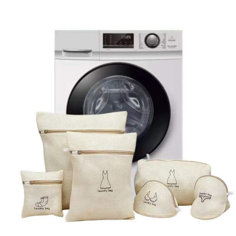 Organisation 8 styles Sacs à linge en maille polyester pour les machines à laver Sous-vêtements Lingerie Wash Sac à laver Sac