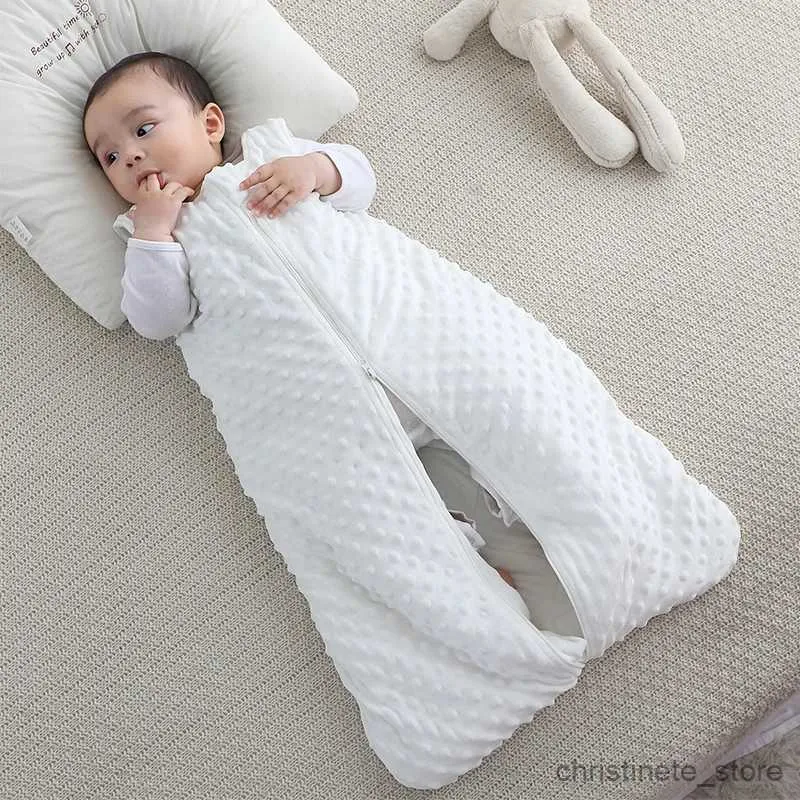 Cobertores Swaddling Bebê Recém-nascido Sacos de Dormir Outono Inverno Cama Para Recém-nascidos de Lã Macia Bebês Envoltórios Cobertores Recém-nascidos Saco de Dormir 0-9 Meses R231130