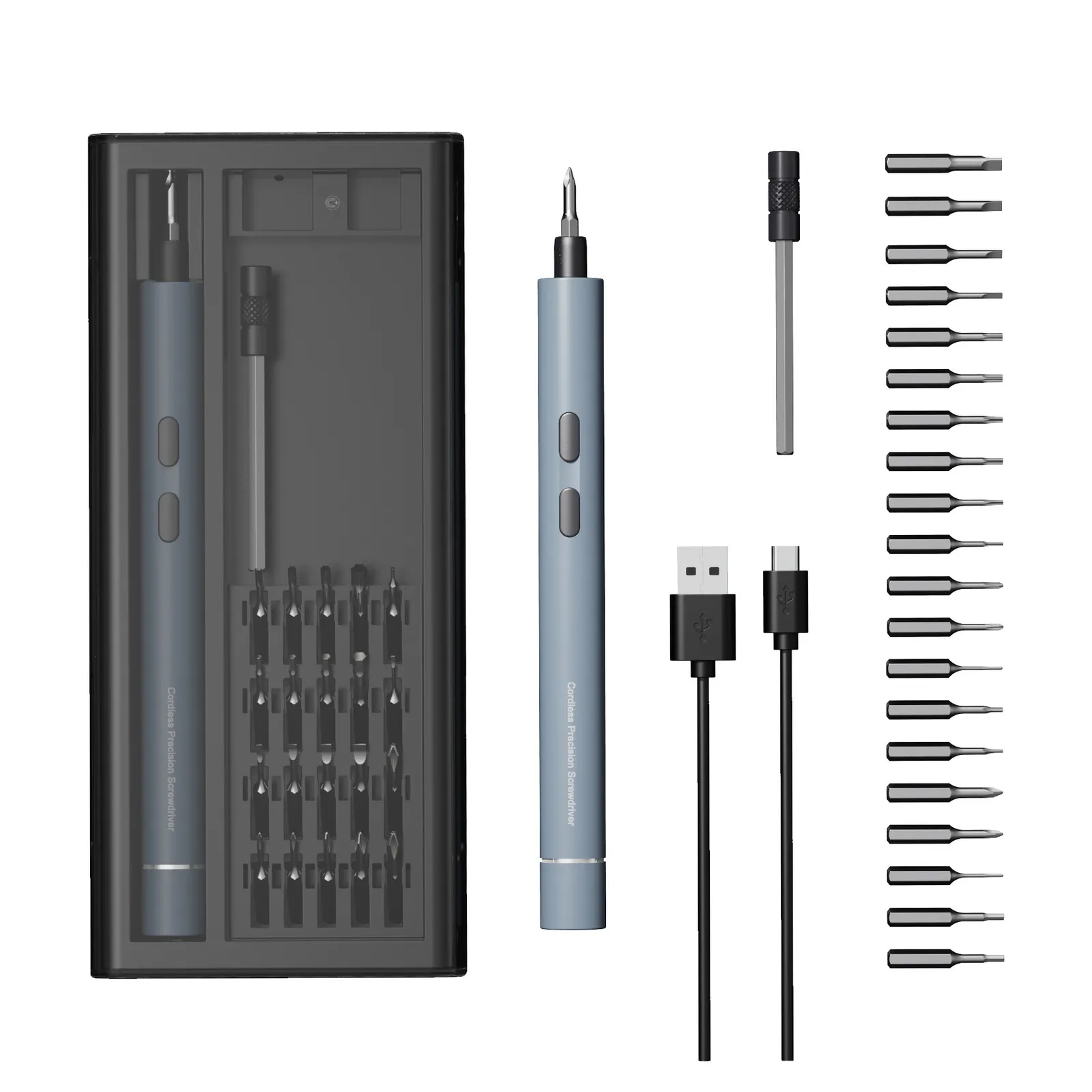 Cordless Usb C Electric Screwdriver Set With 22 Drill Bits USB Rechargeable For Precision Repair Of Electronics Phones Laptops And Watches Model T200602 From Xue009 45.14 DHgate.Com