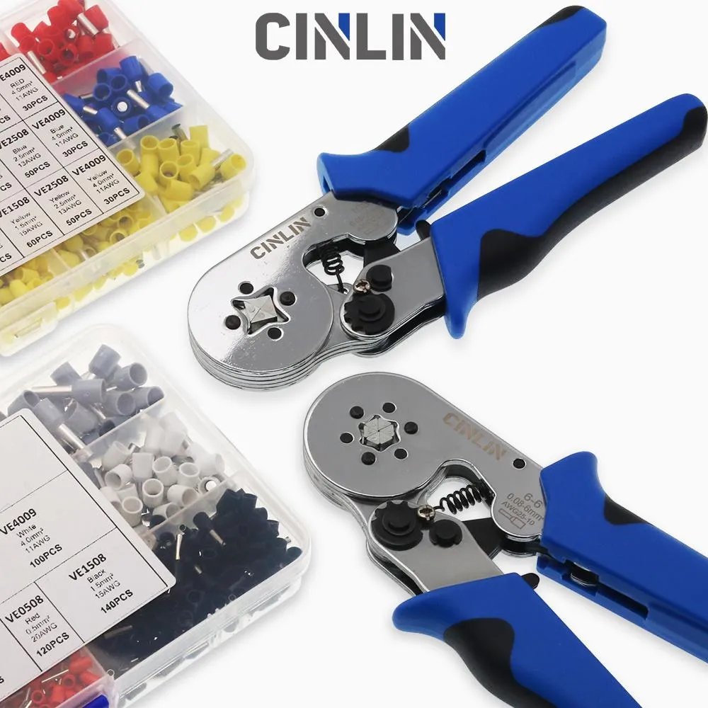 Tang European style tubular insulated terminal crimping pliers needleshaped cold terminal crimping pliers 4/6 side type HSC866