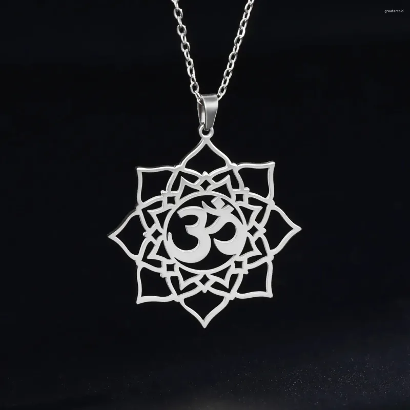 Hänge halsband likgreat viking slavisk lotus halsband kvinna blommor form om symbol amulet hängen män vintage smycken gåvor grossist