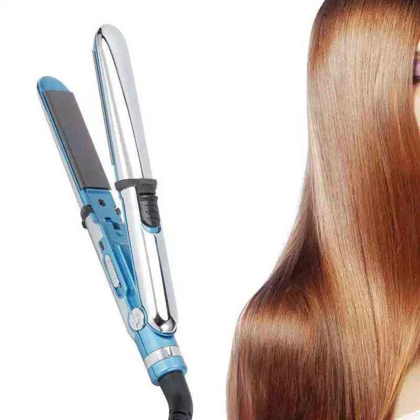 Bigoudis lisseurs fer à lisser en acier inoxydable friser avec 3 outils de coiffure de régulation de température bleu Hair Styling295Z