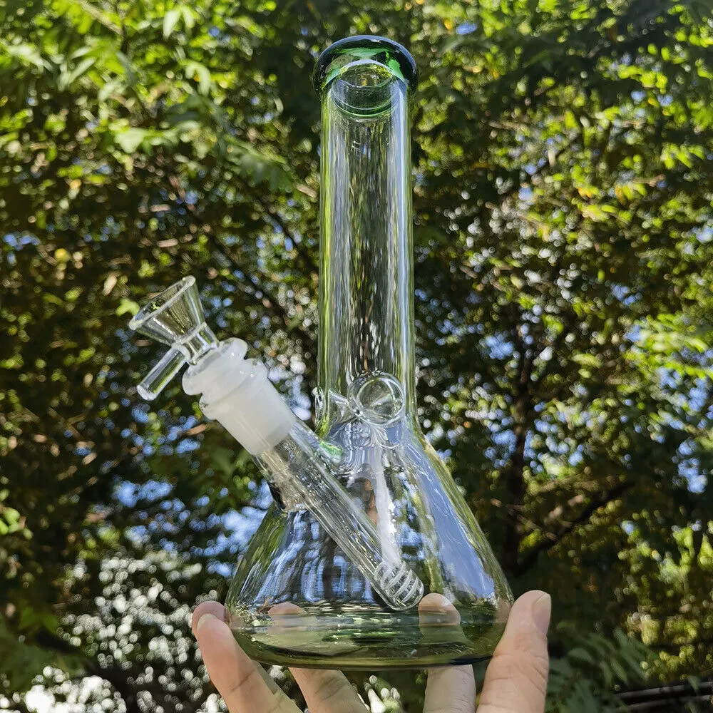 10 tum glas Bong Hookah Reting Water Pipe Bubbler Percolator +14mm Glass Bowl