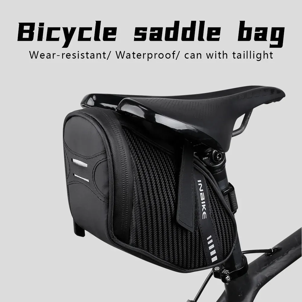 Bolsas de ciclismo Bolsa de sillín de bicicleta INBIKE Bolsa de asiento de bicicleta impermeable Bolsa de poste de cola de sillín de ciclismo Bolsa trasera de cola ultraligera Bolsa de asiento trasero de bicicleta 231130