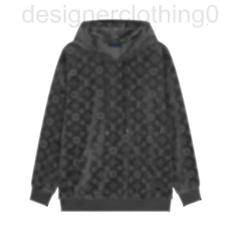 Sudaderas con capucha para hombres Sudaderas Diseñador de lujo 2023 Hombres Mujeres Terciopelo Sudadera con capucha Flor Doble letra Jacquard Tela Suéter Negro Blanco Marrón Gris M-2XL SNSM