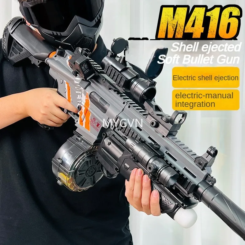 M416 Nerf Gun Style Electric Manual Mode Mode Blaster Con Eyection