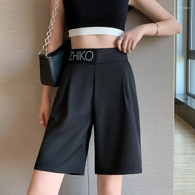 Women's Shorts Shorts Women's Cycling Summer High Taille Black Suit oversized Casual Basic Short Pants Koreaanse mode Cicheng