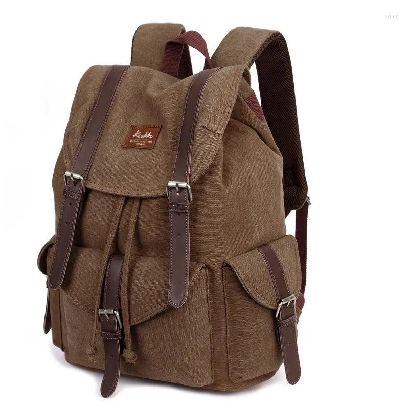 Backpack Fashion Men's Vintage Canvas School Bag Travel Tassen grote capaciteit
