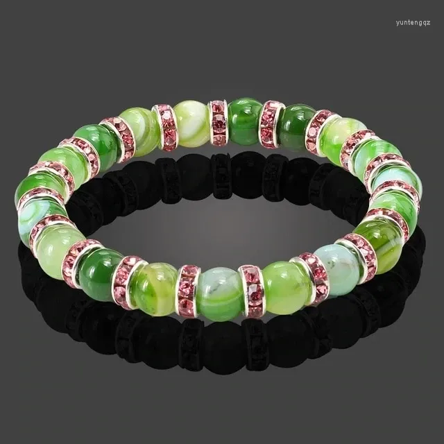 Braccialetti con ciondoli Bracciale Chakra in pietra di cristallo Perline fatte a mano Strass Gioielli femminili Regalo per le donne YP8838