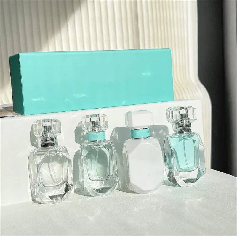 Parfum unisexe pur iheer blanc 30ml 4 pièces bouteille de diamant fort parfum unisexe femme vaporisateur boîte-cadeau